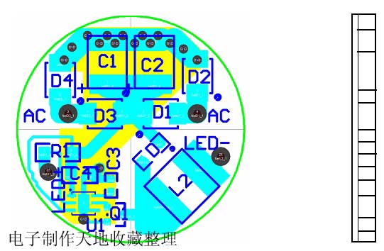 ͼ65W MR16 LED·PCBͼ