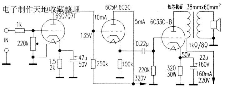 用6C33C—B制作10W单端放大器--6c33 power amplifier