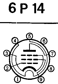 小九脚五级管6p14的管脚顺序和结构示意图