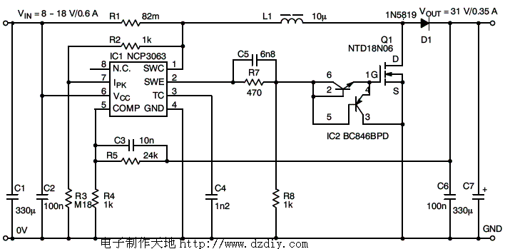 ЧӦѹ·,8-18V,31V/0.35A---