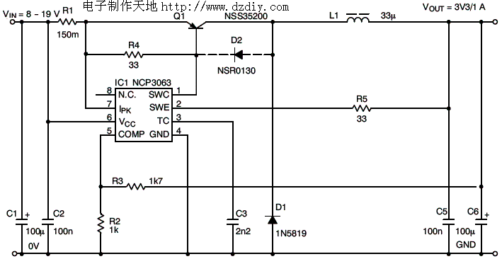 ѹӦõ·,8-19V,3.3V/1A--