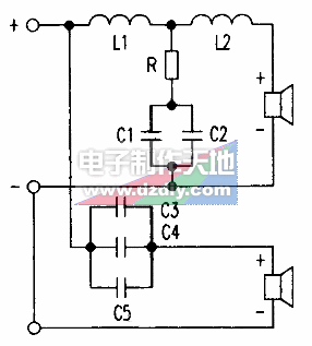 两个惠威高音喇叭 分频器