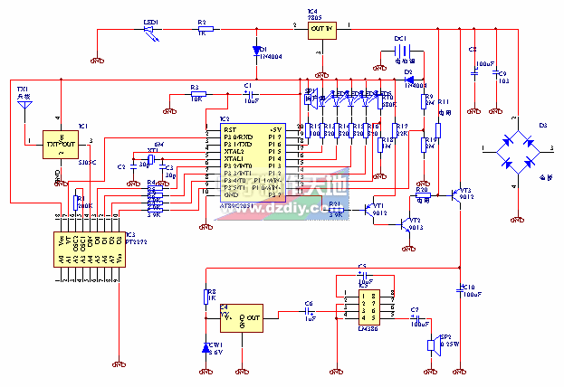 AT89C2051Ƶ߷AT89C2051 wireless burglar alarm