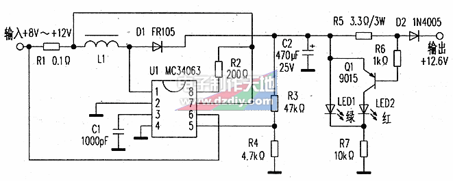 MC34063ѹ任·ͼMC34063 step-up converter