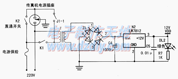 ʵ÷ĴԴƵ·Fax power supply controller