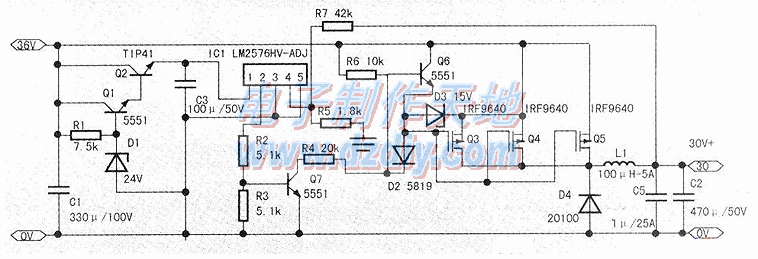 һɸЧĿصԴ·LM2576 power supply