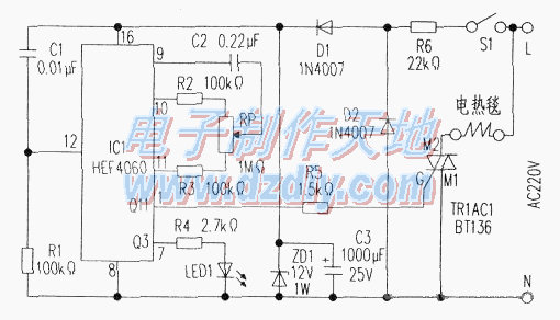 DIY͵̺¿CD4060 temperature controller