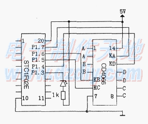 һԶģ·CD4066 keyboard circuit