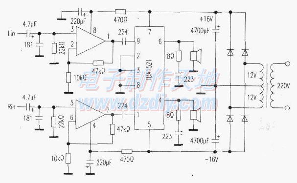 TDA1521һ̨TDA1521 AMPLIFIER