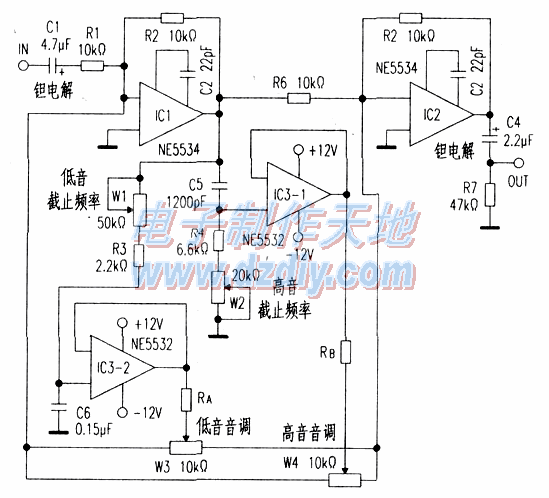 ·NE5534 tone circuit